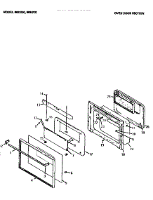 04 - Oven Door Section parts for Amana Microwave 988.000 from AppliancePartsPros.com