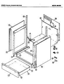 02 - Lower Frame parts for Amana Range 989.000 from AppliancePartsPros.com