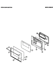 04 - Oven Door Section parts for Amana Range 989.000 from AppliancePartsPros.com
