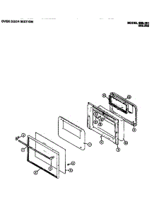 04 - Oven Door Section parts for Amana Range 989.001 from AppliancePartsPros.com