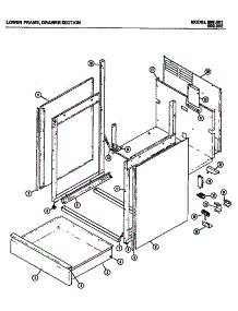 02 - Lower Frame parts for Amana Range 989.002 from AppliancePartsPros.com