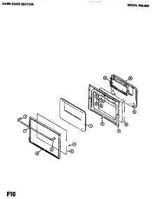 04 - Oven Door Section parts for Amana Microwave 989.003 from AppliancePartsPros.com