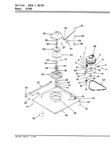 02 - Base & Drive (Rev. E-G) parts for Hoover Washer A1408 from AppliancePartsPros.com