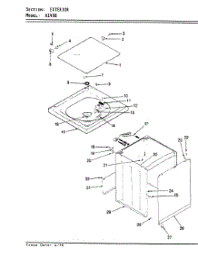 06 - Exterior (Rev. E-G) parts for Hoover Washer A1408 from AppliancePartsPros.com