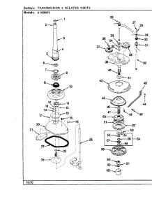 04 - Transmission (Rev. G-J) parts for Hoover Washer A1408010 from AppliancePartsPros.com