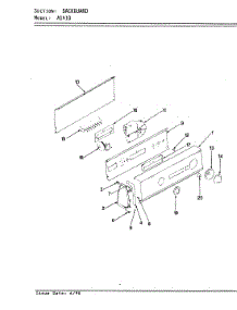 03 - Control Panel (Orig. - Rev. D) parts for Hoover Washer A1410 from AppliancePartsPros.com