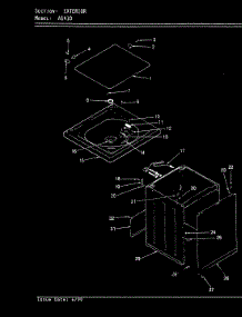 05 - Exterior (Orig. - Rev. D) parts for Hoover Washer A1410 from AppliancePartsPros.com