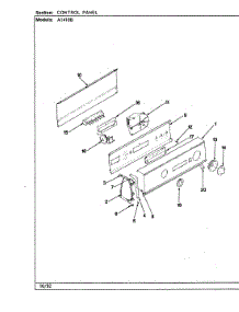 02 - Control Panel (A1410b Orig. Rev. A) parts for Hoover Washer A1410B from AppliancePartsPros.com