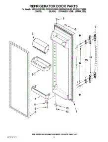 06 - Refrigerator Door Parts parts for Maytag Refrigerator MSD2542VEB00 from AppliancePartsPros.com