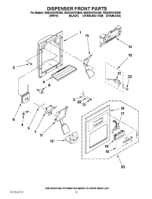 08 - Dispenser Front Parts parts for Maytag Refrigerator MSD2542VEB00 from AppliancePartsPros.com
