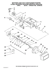 05 - Motor And Ice Container Parts parts for Maytag Refrigerator MSD2542VES00 from AppliancePartsPros.com