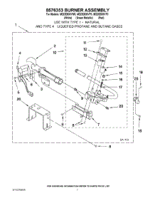 04 - 8576353 Burner Assembly parts for Maytag Dryer MGDE500VW0 from AppliancePartsPros.com