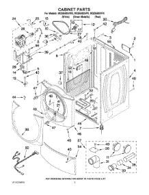 02 - Cabinet Parts parts for Maytag Dryer MGDE500VP0 from AppliancePartsPros.com