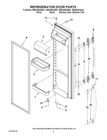 06 - Refrigerator Door Parts parts for Maytag Refrigerator MSD2550VEB01 from AppliancePartsPros.com
