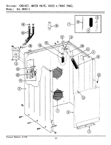 02 - Cabinet, Water Valve, Hoses & Frnt Panel parts for Maytag Washer A1910 from AppliancePartsPros.com