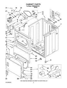 02 - Cabinet Parts parts for Maytag Dryer 3RMED4905TW1 from AppliancePartsPros.com