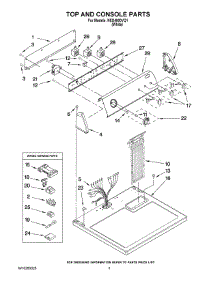 02 - Top And Console Parts parts for Maytag Dryer NED4800VQ1 from AppliancePartsPros.com