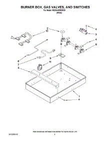 02 - Burner Box, Gas Valves, And Switches parts for Maytag Cooktop MGC6430BDW20 from AppliancePartsPros.com