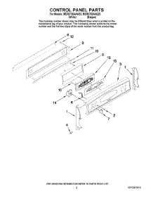 02 - Control Panel Parts parts for Maytag Range MER6755AAW25 from AppliancePartsPros.com
