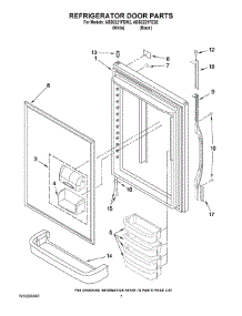04 - Refrigerator Door Parts parts for Maytag Refrigerator ABB2221FEB2 from AppliancePartsPros.com