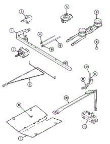 03 - Gas Controls parts for Admiral Range A31000PAWT from AppliancePartsPros.com