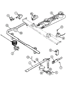 02 - Gas Controls parts for Admiral Range A3100PPA-K from AppliancePartsPros.com