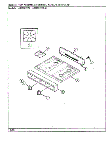 04 - Top Assy. / Control Panel parts for Admiral Range A3100PPW from AppliancePartsPros.com