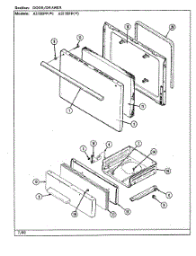 02 - Door / Drawer parts for Admiral Range A3110PPW from AppliancePartsPros.com
