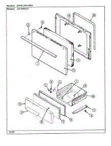 03 - Door / Drawer (A3110pr) parts for Admiral Range A3110PRW from AppliancePartsPros.com