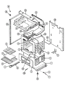 03 - Oven / Body parts for Admiral Range A3110XRALT from AppliancePartsPros.com
