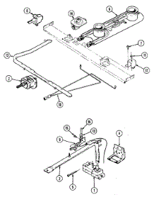 02 - Gas Controls parts for Admiral Range A3110XRWLT from AppliancePartsPros.com