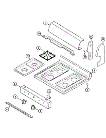 02 - Control Panel / Top Assembly parts for Admiral Range A31703PAAL from AppliancePartsPros.com