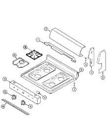 02 - Control Panel / Top Assembly parts for Admiral Range A31703SAAL from AppliancePartsPros.com