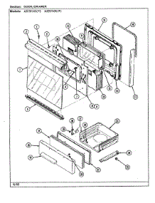 03 - Door / Drawer (A3231xrx) parts for Admiral Range A3231XRA from AppliancePartsPros.com