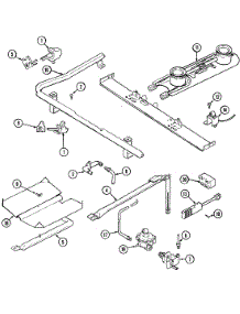 04 - Gas Controls parts for Admiral Range A3432SRA from AppliancePartsPros.com