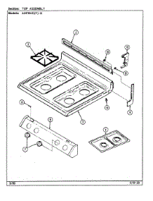 06 - Top Assy. parts for Admiral Range A3478XRA-N from AppliancePartsPros.com