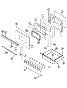 03 - Door / Drawer parts for Admiral Range A3478XRW from AppliancePartsPros.com