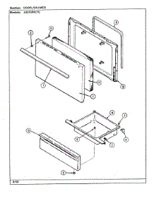 03 - Door / Drawer (A3510pr) parts for Admiral Range A3510PRW from AppliancePartsPros.com