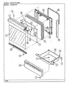 03 - Door / Drawer parts for Admiral Range A3520SPW from AppliancePartsPros.com