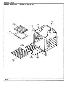 04 - Oven parts for Admiral Range A3520SPW from AppliancePartsPros.com