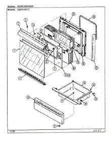 03 - Door / Drawer (A3531xr) parts for Admiral Range A3531XRW from AppliancePartsPros.com
