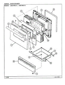 03 - Door / Drawer (A3531wr) parts for Admiral Range A3631WRW from AppliancePartsPros.com