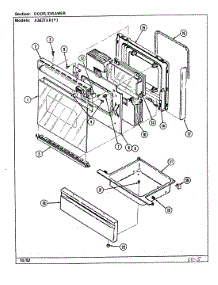 03 - Door / Drawer parts for Admiral Range A3637XRW from AppliancePartsPros.com