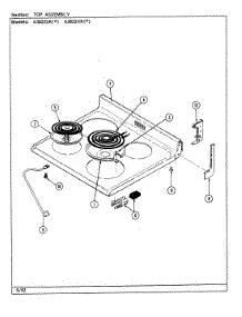 06 - Top Assembly parts for Admiral Range A3832XRA from AppliancePartsPros.com