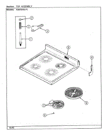 05 - Top Assembly parts for Admiral Range A3878XRW from AppliancePartsPros.com