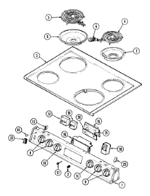 04 - Top Assy.\Control Panel parts for Admiral Range A5651XRS from AppliancePartsPros.com