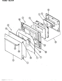 02 - Door parts for Admiral Oven A59-5EXW-R from AppliancePartsPros.com