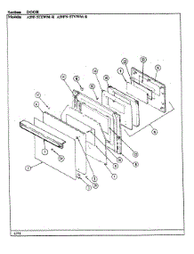 02 - Door parts for Admiral Oven A59F-5TXWM-R from AppliancePartsPros.com