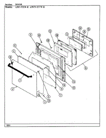 03 - Door parts for Admiral Oven A59F-5TXW-R from AppliancePartsPros.com