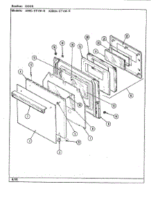 03 - Door parts for Admiral Range A59G-5TXW-R from AppliancePartsPros.com
